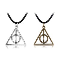 Triangle Necklace The Deathly Hallows Pendant Necklaces Movie Trendy Jewelry Chain Women Men Fashion Accesorios Choker Collares