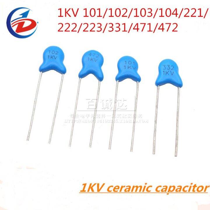 Componenti Elettronici Rotondo Di Colore Blu 103 2KV 2000V Ad Alta Tensione Circuito Integrato Di Ceramica Condensatore 2KV 10NF 103M 0.01uF Condensatore Di Ceramica - Foto 6