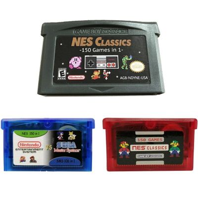 เกม Gba Nes คลาสสิกเกมบอย Advancegamecard 150/106 150 In 1การ์ดมาริโอ Game Boy Advance Multicart Zelda Zanac 2023