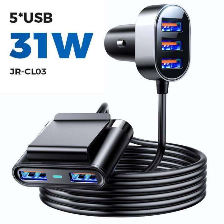 Joyroom Jr-cl03 Multi 5 Usb Ports (3+2) Car Charger 