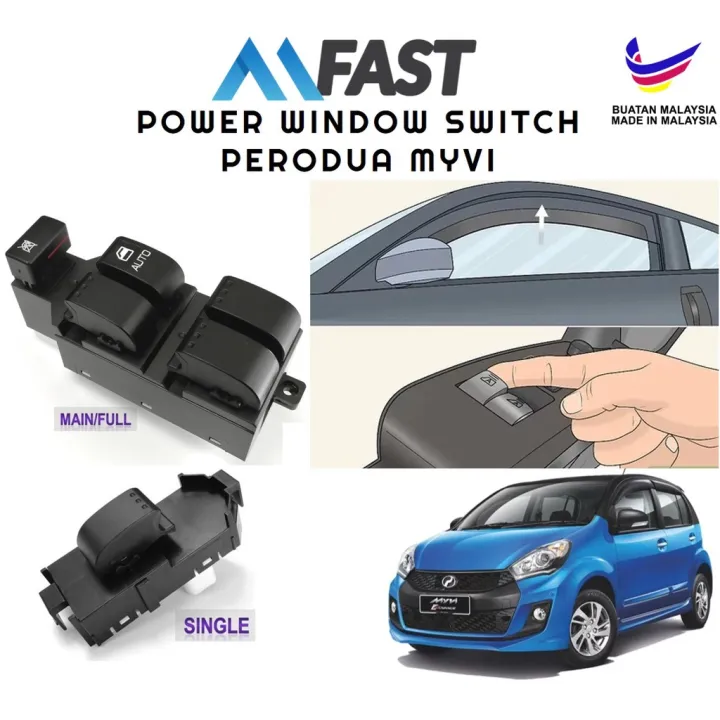 OEM Perodua MYVI VIVA ALZA Power Window Driver Main Switch (Auto Down