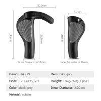 Special Offers One Pair Ergonomics Non-Slip Ruer Mountain Bike Bicycle 22.2Mm Handlebar Grip With Bar Ends