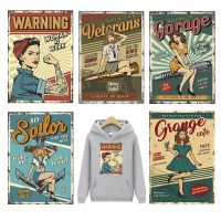 【YF】✑✘  Europe Pin-up Sticker Clothing Iron Transfer T-shirt Thermal Stickers Accessory