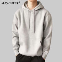 MAYCHEER เสื้อฮู้ด เสื้อสเวตเชิ้ตมีฮู้ดผู้ชายแฟชั่นเสื้อกีฬามีฮู้ดปิดมีฮู้ดขนาดใหญ่เสื้อมีฮู้ดแบบเรียบ เสื้อฮู้ดชาย