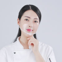 Deyln【Ready stock】1/10pcsPET dust spray saliva Face Shield mask waterproof transparent mask catering food hygiene plastic kitchen restaurant chef face