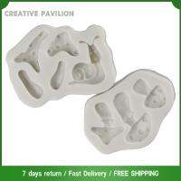 CREATIVE PAVILION 2pcs 2ชิ้นค่ะ แม่พิมพ์ซิลิโคนแบบ โพลิเมอร์ดินเหนียว แม่พิมพ์อบ DIY แม่พิมพ์สบู่ แม่พิมพ์เค้กฟองดองท์ เครื่องมืออบขนมอบ เห็ดและหอยทาก ไอซิ่งสบู่เทียน