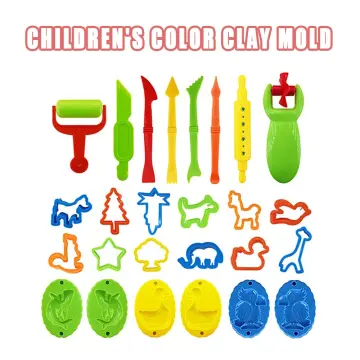 6Pcs/Set Polymer Clay Playdough Modeling Mould Play Doh Tools Toys Mold Toy