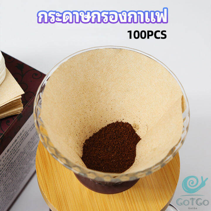 gotgo-กระดาษกรองกาแฟ-กระดาษดริป-และกากกาแฟสกัดเย็น-มีแบบรูปตัววี-และ-แบบกลมcoffee-filter-paper