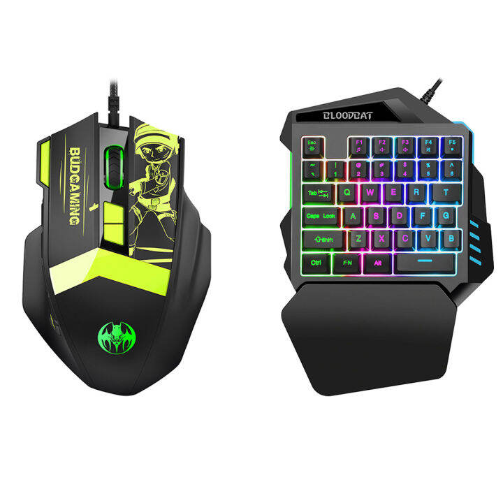 Game Console Keyboard And Mouse Converter Setone Handed Keyboard Wired Gaming Mouse Rgb Backlit 9178