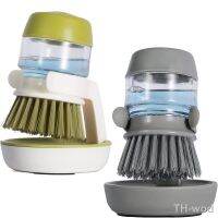 【hot】☢♂✿  Dispensing Dish Dishwashing Removable Brushes Scrubber with Holder