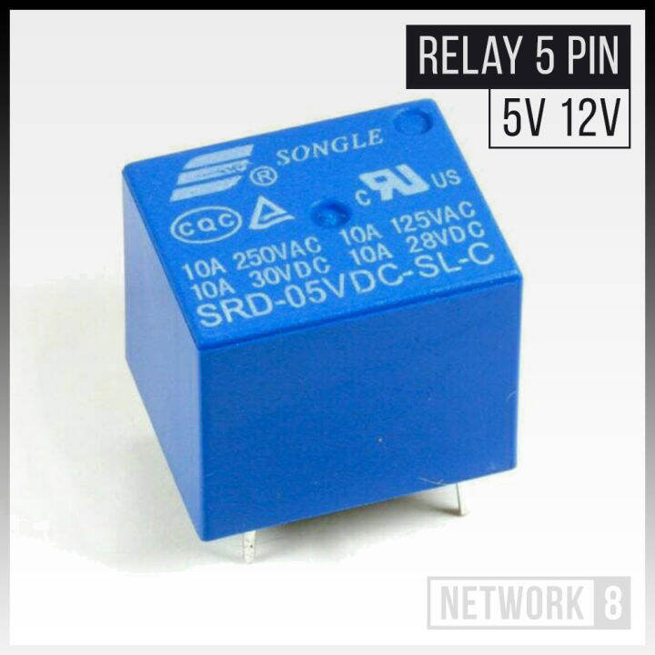 RELAY 5V 12V DC 5 PIN KAKI 10A 05VDC 12VDC 5 12 VOLT Lazada Indonesia