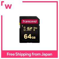 Transcend การ์ด SD 64GB UHS-II U3คลาสวิดีโอ V90ที่เข้ากันได้ (สูงสุดการ์ดความจำ285เมกะไบต์/วินาทีความเร็วในการเขียนสูงสุด180เมกะไบต์/วินาที) 4K TS64GSDC700S บันทึกวิดีโอ