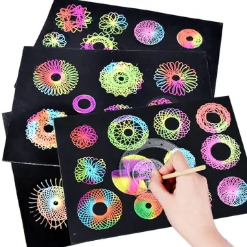 Spirograph Deluxe Set Design Tin Set Draw Spiral Designs Interlocking Toys