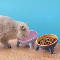 Multifunctional Round Tripod Pet Bowl Contrast Color Cat Dog Anti Overturn Water Bowls Stable Stand Easy Cleaning Pet Supplies