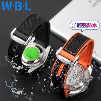 Suitable for Omega Watch Strap Mens Silicone Waterproof Suitable for Rolex Water Ghost Universe Speedmaster Seahorse Canvas Strap