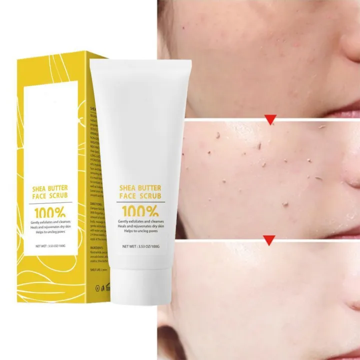 100g Shea Butter Face Scrub Deep Cleansing Exfoliating Face Peeling