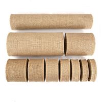 2M/Roll Natural Vintage Jute Ribbon Bow Crafts Sewing DIY Wedding Jute Burlap Fabric Gift Wrapping Party Christmas Home Decor Cleaning Tools