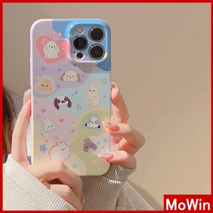 mowin-เข้ากันได้สำหรับ-เคสไอโฟน-เคสไอโฟน11-เคส-สำหรับ-iphone-14-เคสไอโฟนครีมเคสนิ่มเคลือบมัน-กันกระแทกฝาครอบกล้องป้องกันการ์ตูน