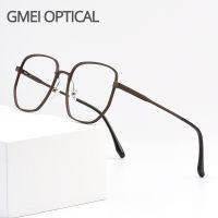 Gmei Optical Business Men อลูมิเนียมแมกนีเซียมสแควร์กรอบแว่นตากับบานพับฤดูใบไม้ผลิยี่ห้อ Designer กรอบแว่นตา GF9008