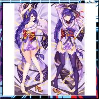 Raiden Shogun Genshin ผลกระทบ Dakimakura Baal ที่กำหนดเองพิมพ์สองด้านตกแต่งหมอนเตียงปลอกหมอน