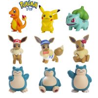 ตัวเลขโปเกมอน Pikachu Charizard Mewtwo Eevee Snorlax Pocket Monster ภาพอนิเมะตุ๊กตาแอ็คชั่นของขวัญคริสต์มาสสำหรับเด็กของเล่นโมเดล