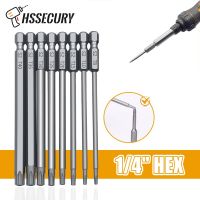 8PCS 1/4" Hex Bit Driver Tamper Driver Security Drill Magnetic Bit Set T8/10/15/20/25/27/30/40 Hollow Torx Screwdriver Flat Head Drills  Drivers