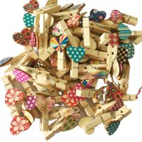 GONUUWGL 10pcs Craft Paper Office Supplies Wooden Clothespin Home Decoration Craft DIY Clips Craft Clips Photo Clip Wooden Clips Postcard Clips