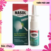 Chai Xịt Xoang Mũi Nasol Spray Thái Lan 15ml Nghẹt Mũi , Viêm Mũi Dị Ứng