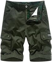 WPYYI Cargo Shorts Mens Shorts Mens Pants Loose Multi-Pocket Cotton Beach Shorts Mens (Color : A, Size : 36)