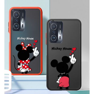 Xiaomi Mi 11T Pro Lovely Mouse Skin Feel TPU Soft Edge Plastic Hard Phone Case Silicone Anti-fall Casing