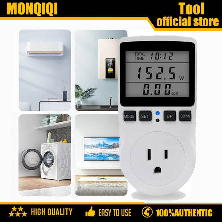 MONQIQI Digital Watt Power Meter Wattmeter Monitor Socket Electric
