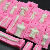 3D Doll Body Silicone Mold Fondant Chocolate Cake Decorating Tool DIY Clay Soft Pottery Doll Human Body Hand and Feet Mold Bread  Cake Cookie Accessor