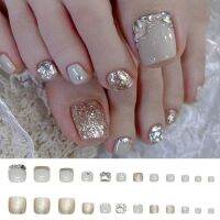 【COD】24pcs Long Ballerina French Fake Nails กระโดดสีชมพูสีดํา