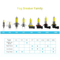 OSRAM H1 H3 H4 H7 H8 H11 H16 9005 9006 HB3 HB4สีเหลือง FBR หลอดฮาโลเจน Fog Breaker 12V ไฟหน้ารถ2600K แสง + 60 สว่างกว่า,คู่