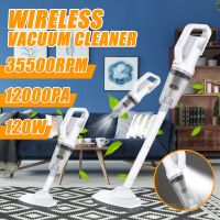 120W Mini 12000Pa Wireless Car Vacuum Cleaner Cordless Handheld Chargeable Auto Vacuum for Home &amp; Car &amp; Pet Vacuum Cleaner DC 7.4V