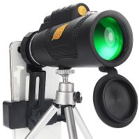 Monocular 12X50กล้องโทรทรรศน์ที่มีประสิทธิภาพกล้องส่องทางไกลมองเห็นในกลางคืนกล้องโทรทรรศน์กระเป๋าสมาร์ทโฟนผู้ถือเหมาะสำหรับเดินป่าท่องเที่ยวแบบตั้งแคมป์