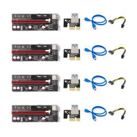 46Set VER009 USB 3.0 PCI-E Riser VER 009S Express 1X 4x 8x 16x Extender Riser Adapter Card SATA 15pin to 6pin Power Cable