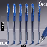 12pcsbox 0.38mm Ultra Fine Full Needle Gel Pen Black Blue Red ink refill gel pen for school office supplies stationary pens