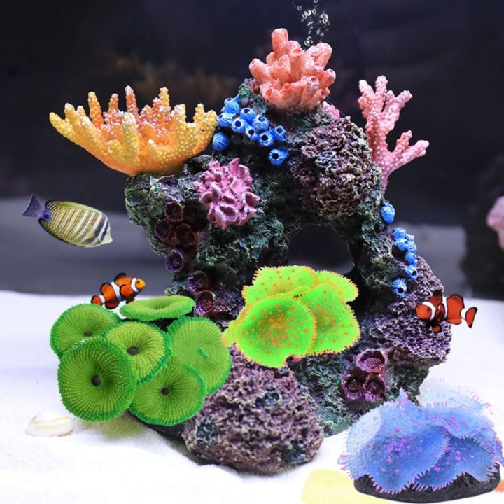 Artificial Coral Reef Aquarium Ornament Water Plant Fish Tank