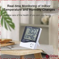 FinDee แบบดิจิตอล  LCD แบบดิจิตอล เครื่องวัดอุณหภูมิและความชื้น Digital Temperature Meter