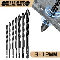 {SAVAGE Hardware Tools} 3 12Mm Cross Hex Tile Drill Bits Set With Box For Glass Ceramic Concrete Hole Opener Brick Hard Alloy Triangle Bit Tool Kit