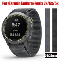 [HOT JUXLLKBKOW 514] ใหม่ตะขอห่วงสร้อยข้อมือไนลอนสำหรับ G Armin E Nduro นาฬิกาวง Fenix 6 6X Pro GPS ไพลิน /Fenix 5 5X บวก /Fenix 7 7X 26มิลลิเมตร22มิลลิเมตรสาย