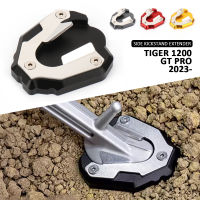 ใหม่2023สำหรับ Tiger 1200 TIGER 1200 GT PRO รถจักรยานยนต์ Kickstand Extender ขาตั้ง Extension Pad Anti-Skid ขยายฐาน