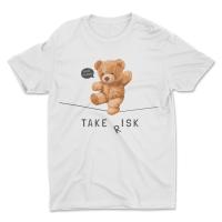 AIDEER Bear Collection เสื้อสกรีนลายหมี เสื้อลายตุ๊กตาหมี มีทั้งสีขาวและสีดำ THE RISK