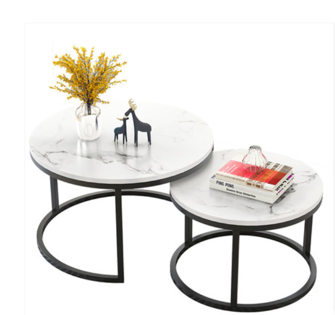 twin round coffee tables