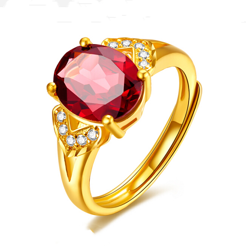 แหวนทองแท้-แหวนทองสำหรับผู้หญิง-ชุดแหวนพลอยนิลสำหรับผู้หญิง-เปิดของขวัญปรับได้-mzgi