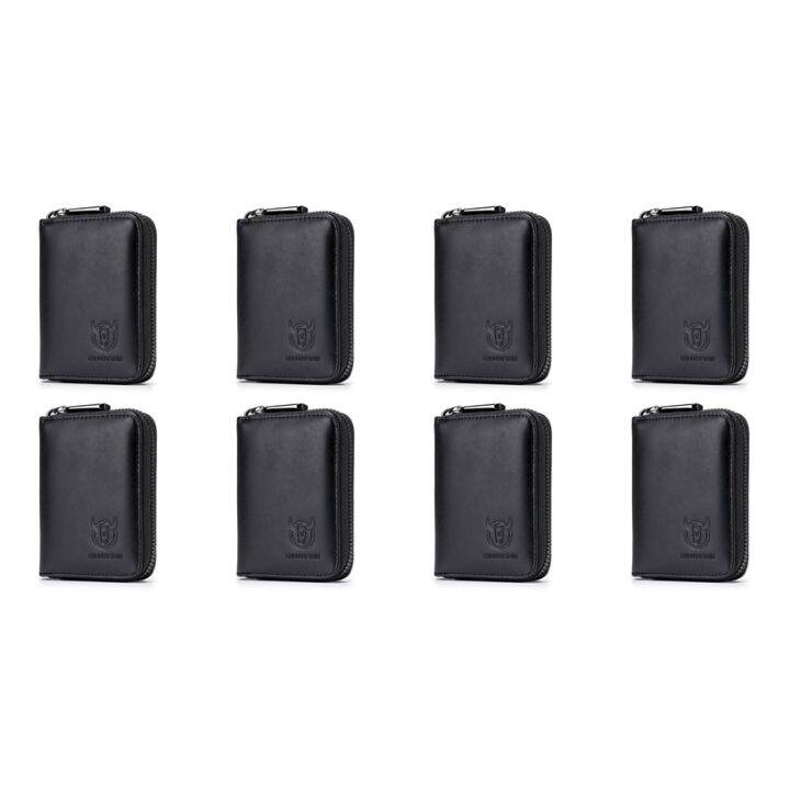 8x-leather-men-wallet-card-pack-zipper-card-case-holder-credit-card-bag-short-coin-purse-black