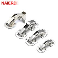 NAIERDI Cabinet Hinge 90 Degree No-Drilling Hole Cupboard Door Hydraulic Hinges Soft Close With Screws Furniture Hardware