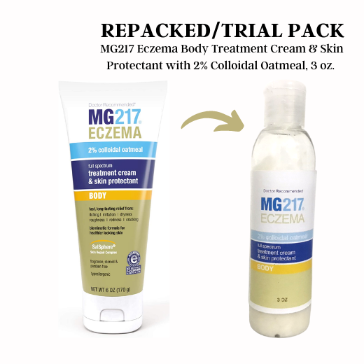 MG217 Eczema Body Treatment Cream & Skin Protectant with 2 Colloidal Oatmeal, 3 oz. REPACKED
