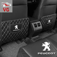 พรมกันรอยเท้าเด็กหนังรถยนต์สำหรับ Peugeot 108 206 207 208 307 308 407 3008 5008 RCZ ที่นั่งกันน้ำผ้าคลุมปกป้องหลัง